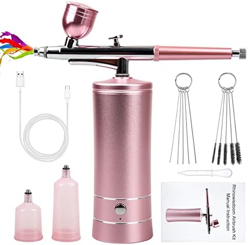 Photo 1 of Airbrush-Kit Rechargeable Cordless Airbrush Compressor - Auto Handheld Airbrush Gun, Airbrush Set Portable Wireless Air Brush for Barber, Nail Art, Cake Decor, Makeup, Model Painting
