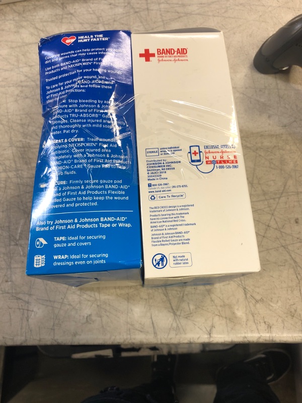 Photo 2 of Band-Aid Brand of First Aid Products Flexible Rolled Gauze Dressing for Minor Wound Care, Soft Padding and Instant Absorption, Sterile Kling Rolls, 4 Inches by 2.1 Yards, Value Pack, 5 ct