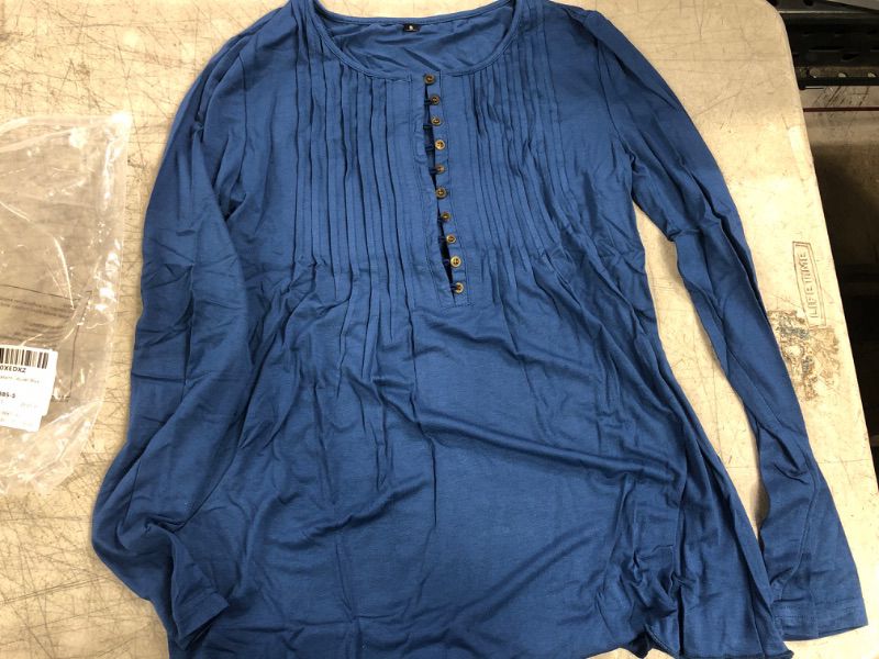 Photo 1 of womens long sleeve shirt - blue
size- small 