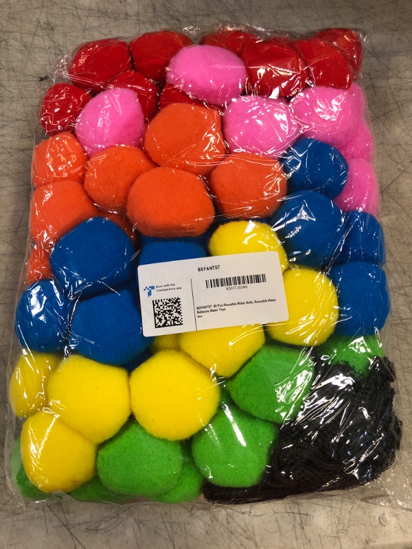 Photo 2 of 90 Pcs Reusable Water Balls, Reusable Water Balloons for Outdoor Toys and Games, Water Toys for Kids and Adults Boys and Girls - Summer Toys Ball for Pool and Backyard Fun (90 Pcs)