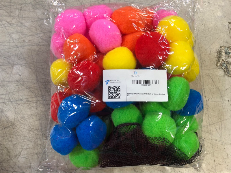 Photo 1 of 60 Pcs Reusable Water Balls, Reusable Water Balloons for Outdoor Toys and Games, Water Toys for Kids and Adults Boys and Girls - Summer Toys Ball for Pool and Backyard Fun Multicolor 60