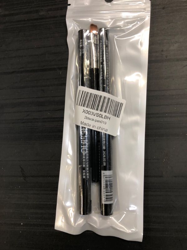 Photo 2 of 2 pack black eyebrow pencil with eyebrow brush,#pen019