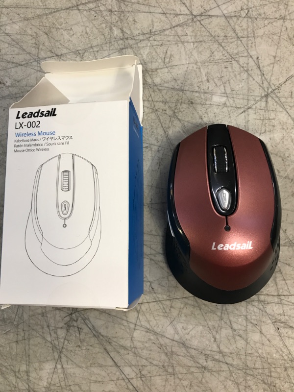 Photo 2 of LeadsaiL Wireless Mouse for Laptop, 2.4G Portable Slim Cordless Computer Mouse Less Noise for Laptop Optical Mouse with 6 Buttons,USB Mouse for Windows 10/8/7/Mac/MacBook Pro/Air/HP/Dell/Lenovo/Acer Coffee Gold