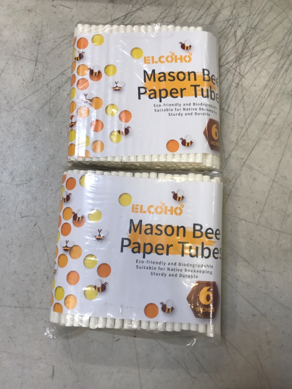 Photo 2 of [LOT OF 2] ELCOHO 120 Pieces Bee Tube Refill Mason Bee Paper Inserts 6 Inches Bee Cardboard Tube Replacement Inserts Mason Bee Nesting Tubes Refills Inserts for Bee Houses and Supplies, Outdoor and Garden