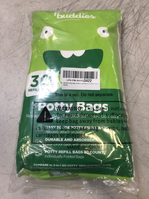 Photo 2 of 60 Refill Potty Bags: Absorbent, Disposable Potty Liners Compatible with OXO Tot 2-in-1 Go Potty | Strong, Leak-Proof Bags Work with Most Travel Potties, Potty Chairs, Potty Seats & Portable Toilets