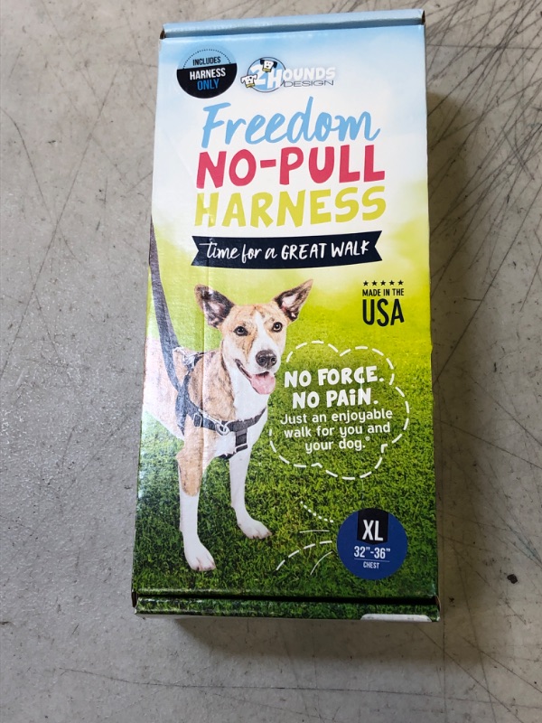 Photo 2 of 2 Hounds Design Freedom No Pull Dog Harness | Adjustable Gentle Comfortable Control for Easy Dog Walking | for Small Medium and Large Dogs | Made in USA | Leash Not Included | 1" XL Royal Blue
