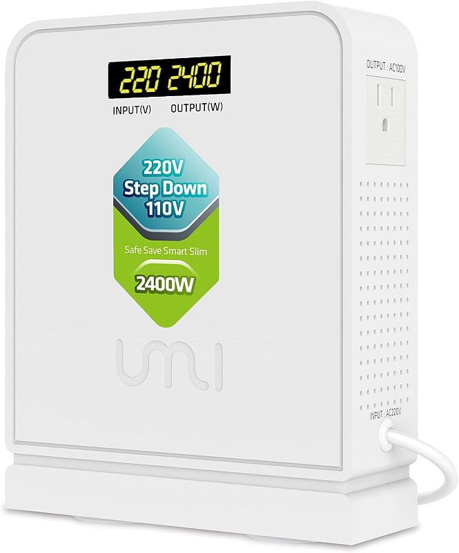 Photo 1 of UMI 2400W Step Down 220v to 110v Voltage Converter, Heavy Duty 220V to 110V Power Converter with Auto Mode, Step Down Converter 220V to 110V - US to Europe Voltage Converter
