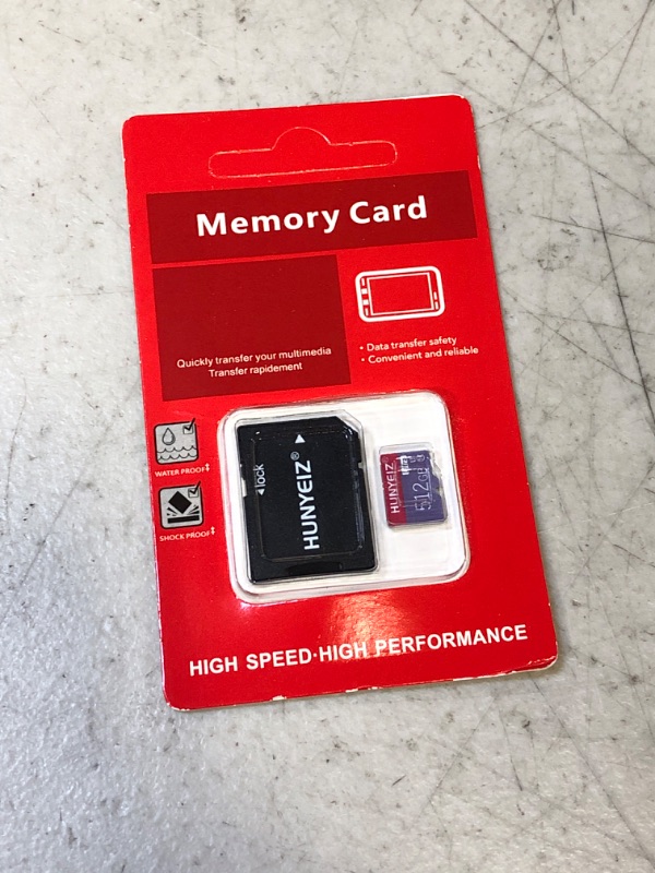 Photo 2 of 512GB Micro SD Card with Adapter Memory Card Class 10 High Speed for Smartphone/PC/Computer/Camera/Drone
