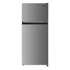 Photo 1 of 18.5 in. 4.5 cu.ft. 2-Door Mini Refrigerator in Platinum Steel with Freezer
