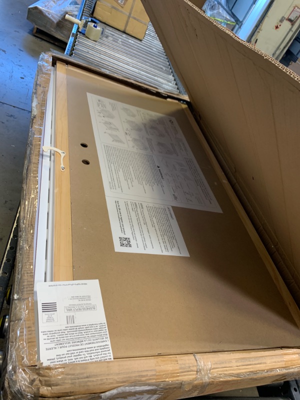 Photo 1 of Dream On Me Folding Full Size Convenience Crib In White, Two Adjustable Mattress Height Positions, Comes With Heavy Duty Locking Wheels, Flat Folding Crib
