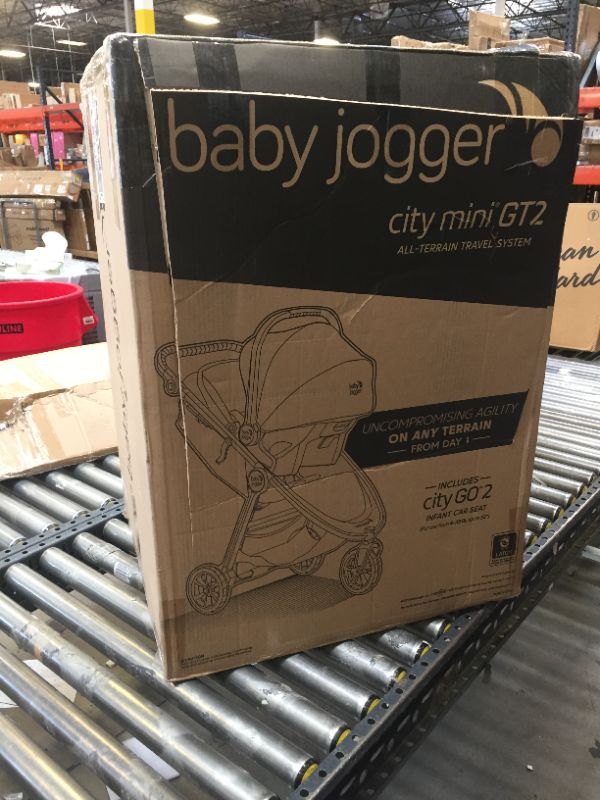 Photo 3 of Baby Jogger City Mini GT2 All-Terrain Travel System, Includes City GO 2 Infant Car Seat, Opulent Black Travel System Opulent Black