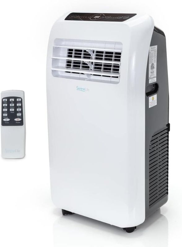Photo 1 of SereneLife SLACHT128 SLPAC 3-in-1 Portable Air Conditioner with Built-in Dehumidifier Function,Fan Mode, Remote Control, Complete Window Mount Exhaust Kit, 12,000 BTU 