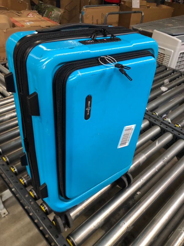 Photo 1 of 20 INCH CARRY ON HARD CASE LUGGAGE, BLUE 