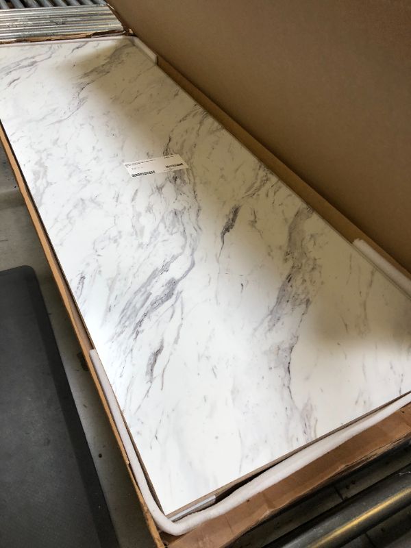 Photo 2 of Wilsonart 6 ft. Straight Laminate Countertop Kit Included in Marble with Full Wrap Ogee Edge and Backsplash