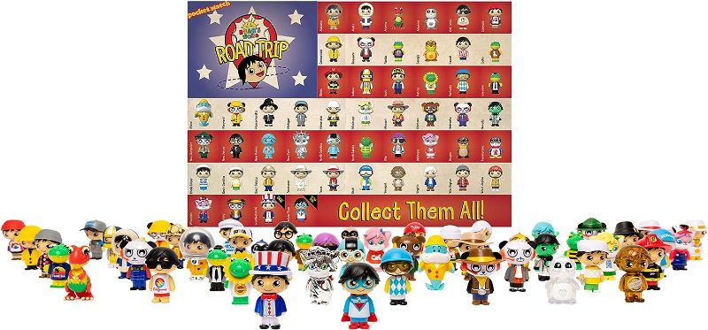 Photo 2 of 1-PC Ryan’s World Road Trip 53 pc Complete Figure Set + Bonus Figure, Mystery Figures For All 50 States, Ultra-Rare Figures, Surprise Exclusive Micro Figure, State Stickers, USA Map, [Amazon Exclusive]