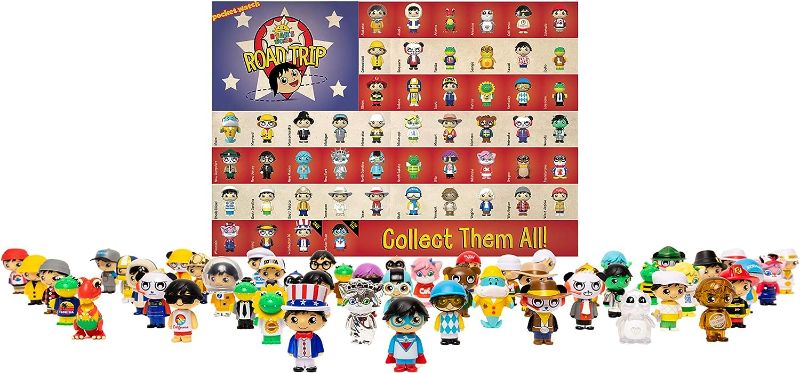 Photo 1 of 1-PC Ryan’s World Road Trip 53 pc Complete Figure Set + Bonus Figure, Mystery Figures For All 50 States, Ultra-Rare Figures, Surprise Exclusive Micro Figure, State Stickers, USA Map, [Amazon Exclusive]