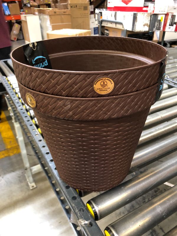 Photo 1 of 2 PACK 12" BROWN PLANTER POT