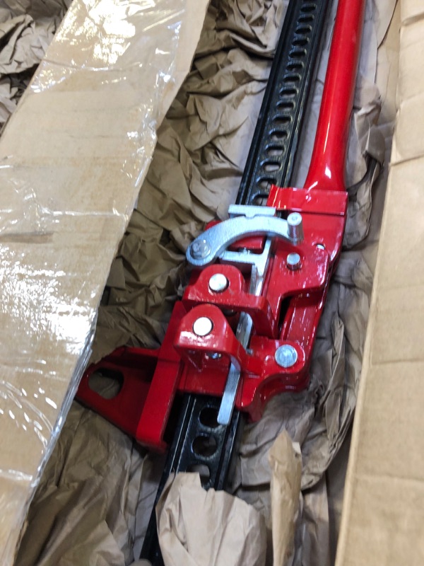 Photo 2 of BIG RED TR6502B Torin 60" Ratcheting Off Road Utility Farm Jack, 3 Ton (6,000 lb) Capacity, Red