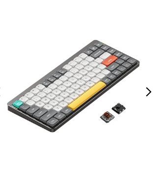 Photo 1 of nuphy Air75 Mechanical Keyboard, 75% Low Profile Wireless Keyboard, Supports Bluetooth 5.0, 2.4G and Wired Connection, Compatible with Windows and Mac OS Systems-Gateron Brown Switch