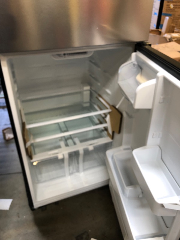 Photo 2 of 18 cu. ft. Top Freezer Refrigerator in Stainless Steel Look
