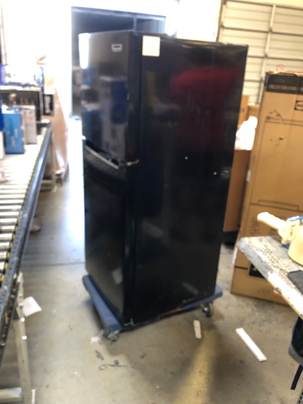 Photo 3 of 10.1 cu. ft. Top Freezer Refrigerator in Black
