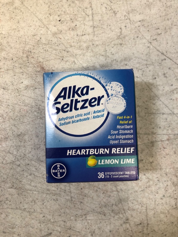 Photo 2 of Alka-Seltzer Lemon Lime, 36 Count (Pack of 1) EXP 09/2025