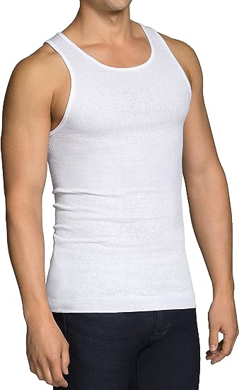 Photo 1 of 8 PACK Fruit of the Loom Men's Tag-Free Tank A-Shirt SIZE L