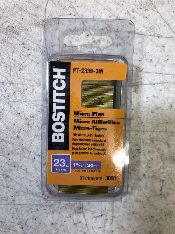 Photo 2 of BOSTITCH Pin Nails, 23 GA, 1-3/16-Inch, 3000-Pack (PT-2330-3M)
