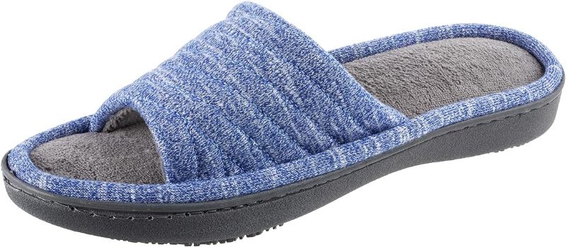 Photo 1 of isotoner Women's Andrea Open Toe Slide Slipper with Moisture Wicking for Indoor/Outdoor Comfort and Arch Support 6.5-7
