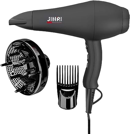 Photo 1 of Hair Dryer Ionic Infrared Blow Hair Dryer with 1875W Professional Salon Hair Dryer,Diffuser & Concentrator Attachments for Curly Hair, Black (XX-Large)
