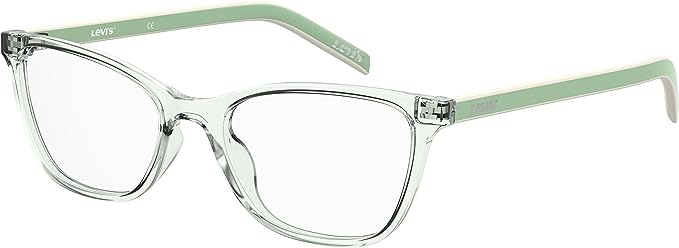 Photo 1 of Levi's Women's LV 1022 Cat Eye Prescription Eyewear Frames, Green/Demo Lens, 52 mm, 18mm
