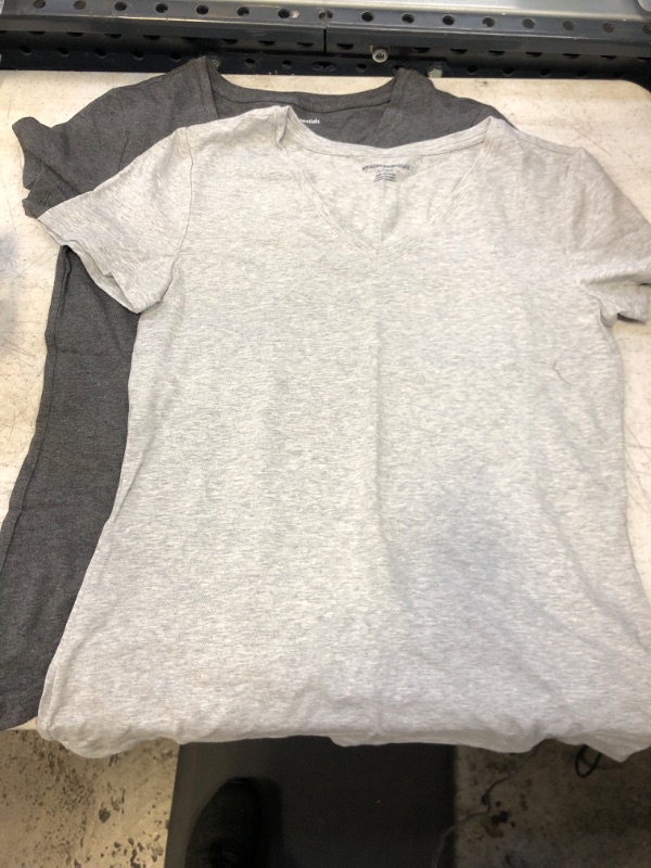 Photo 1 of 2 PACK GREY V-NECK SHIRTS SIZE S