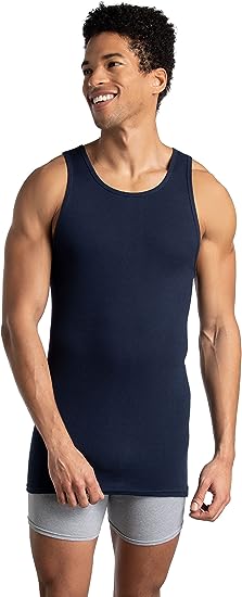 Photo 1 of 5 PACK ASSORTED COLORS Fruit of the Loom Men's Tag-Free Tank A-Shirt SIZE 3XL
