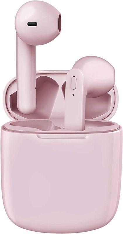 Photo 1 of Wireless Earbuds, Bluetooth Headphones with Microphone, IPX7 Waterproof, 35H Playtime, High-Fidelity Stereo Earphones,Compatible with Apple/iOS/Android,for Running/Fitness/Work - Pink
