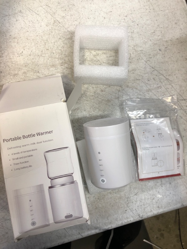 Photo 2 of Bottle Warmer, Portable Bottle Warmer, Wireless Travel Baby Bottle Warmer with 3 Adapters, for Breast Milk or Infant Formula, 3 Minutes Quick Heat/Precise Temperature Control/Beep Reminder