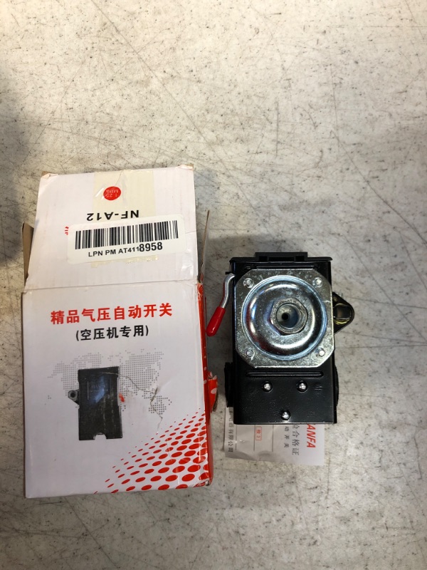 Photo 2 of Air Compressor Pressure Switch 240V Single Port Air Pressure Switch 135~175 PSI Plastic 26 Amps Pressure Control Switch Replacement
