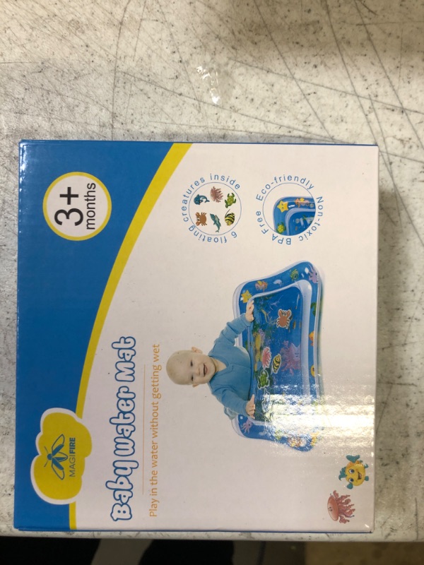 Photo 1 of MAGIFIRE Water Tummy Time Mat for Infants 3-12 Months Old, Measures 27 inches x 21 inches, Water Mat for Babies, BPA-Free, Water Play Mat Jelly (Rectangle)