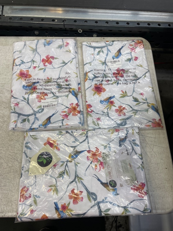 Photo 2 of 3 PACK --- Lianvin Spring Seasonal Birds & Flowers Watercolor Table Runner Thanksgiving Christmas Weddings Holiday Party Kitchen Dining Coffee Patio Decoration Home Washable indoor-outdoor 13x72'' White 13" x 72", Table Runner