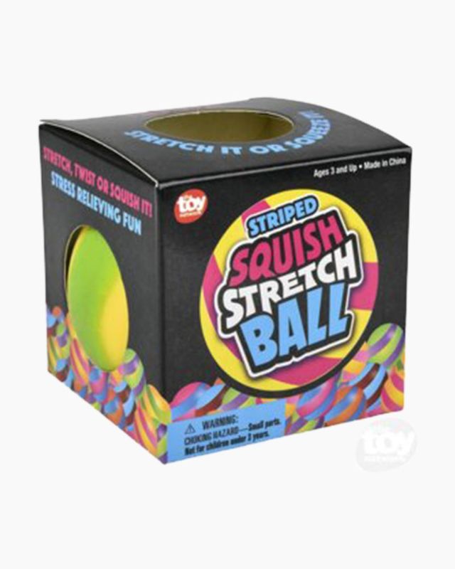 Photo 1 of 2 -- The Toy Network Striped Squish and Stretch Ball
