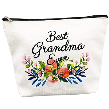 Photo 1 of Charmoly Grandma Gifts Best Grandma Ever Makeup Bag Mother's Day Gifts Grandmother Birthday Gifts Nana Gift for Mom from Granddaughter