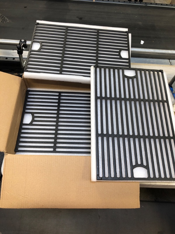 Photo 1 of 17 inch Cooking Grates for Nexgrill 6 Burner 720-0896B 720-0896E 720-0898 720-0896X Gas Grill, Cast Iron Grill Grids for Home depot 720-0896 720-0896BK 720-0896C 720-0896CP 720-0898A Replacement Part 17 x 11.13" Grates