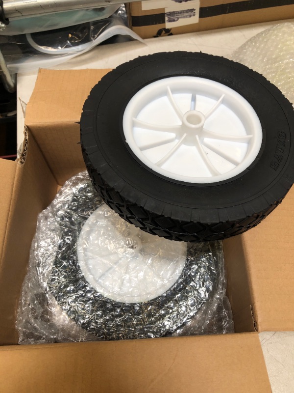 Photo 2 of 8 Inch Wheels Replaces for Oregon 72-108, 2 Pack Universal Wheels Tires Compatible with Craftsman/AYP/MTD Lawnmower, Radio Flyer Wagon, BBQ Grill, Hand Truck, and Lawn Sprayer