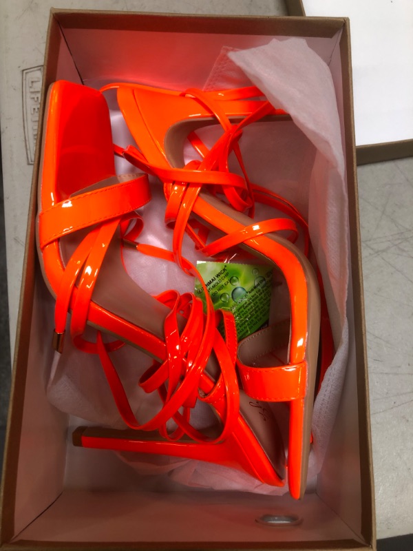 Photo 1 of zhabtuc neon orange heels size 10