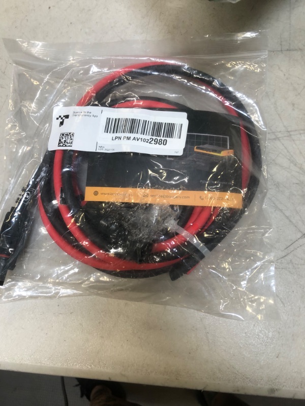 Photo 2 of BougeRV 10 Feet 12AWG Solar Extension Cable with Female and Male Connector with Extra Free Pair of Connectors Solar Panel Adaptor Kit Tool (10FT Red + 10FT Black)
