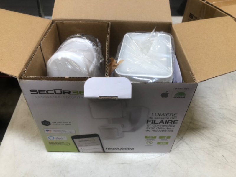Photo 2 of Secur360 Wi-fi Connected White Wired Single Head Voice Activated Motion
