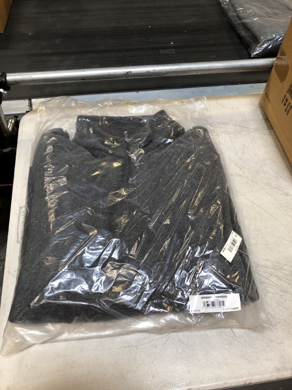 Photo 2 of Amazon Essentials Men's Quarter-Zip Polar Fleece Jacket Polyester Charcoal Heather X-Large