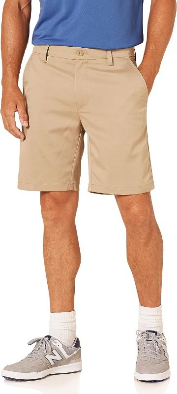 Photo 1 of Amazon Essentials Men's Slim-Fit Stretch Golf Short - SIZE 29, KHAKI