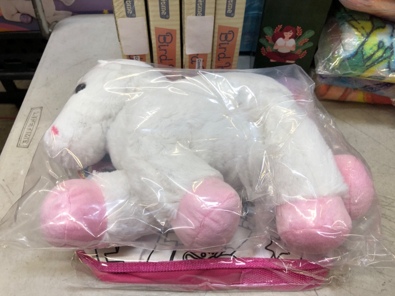 Photo 2 of Dazmers Magical Unicorn Stuffed Animals Gift Set - 15" - Plush Unicor with Pink Sunglasses, Purse, Sparkling Gem Stones, Glitter, and 5 Markers - Perfect for Girls Who Love Unicorns, Stuffed Plushie