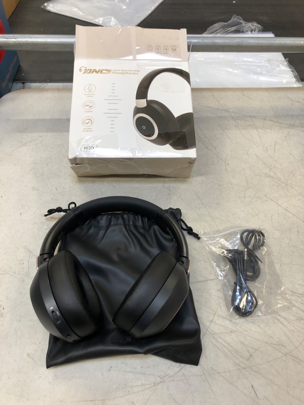 Photo 2 of Active Noise Cancelling Headphones, 100H Playtime Headphones Wireless Bluetooth, Bluetooth Headphones with Microphone, Over- Ear Wireless Headphones with Deep Bass,Fast Charging for Travel,Office,Home
