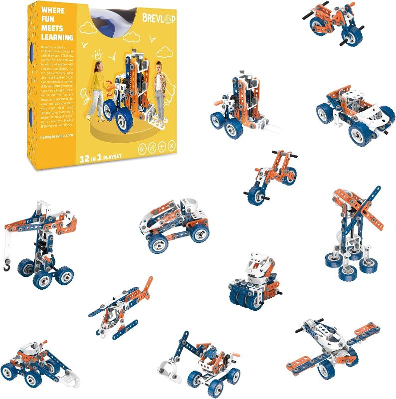 Photo 1 of Brevlop Educational Learning Toy, Engineering Toys Above 6 Years Old Kids, Stem Building Blocks Games Toys Set, Learning Educational Activities Stem Kit
